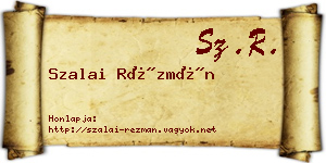 Szalai Rézmán névjegykártya